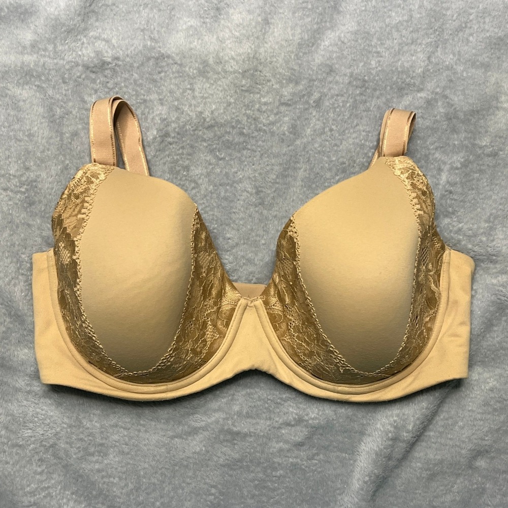 Soma Embraceable Perfect Coverage Bra 38DD Beige Lace Full Coverage‎ Underwire